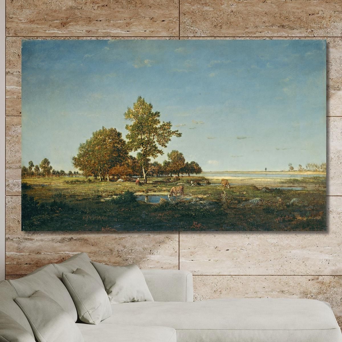 Landscape With A Clump Of Trees Théodore Rousseau trs17 canvas print 