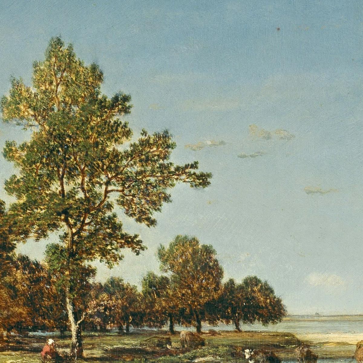 Landscape With A Clump Of Trees Théodore Rousseau trs17 canvas print