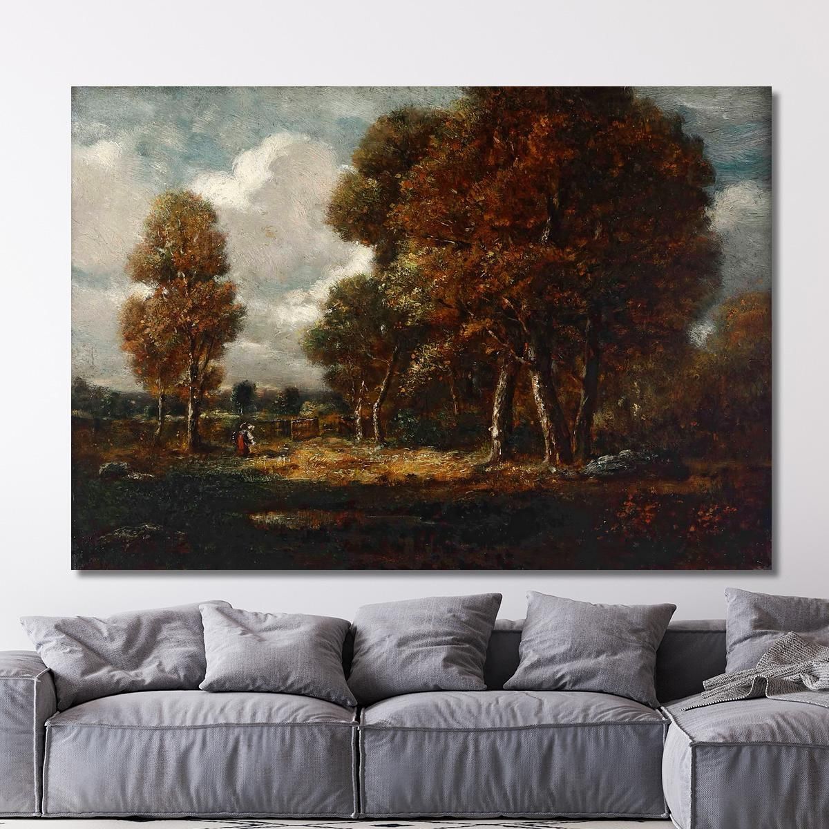 Landscape With Figures Théodore Rousseau trs19 canvas print 