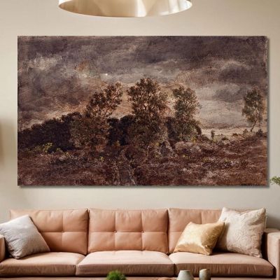 Landscape With Thunderstorms Théodore Rousseau trs21 canvas print 