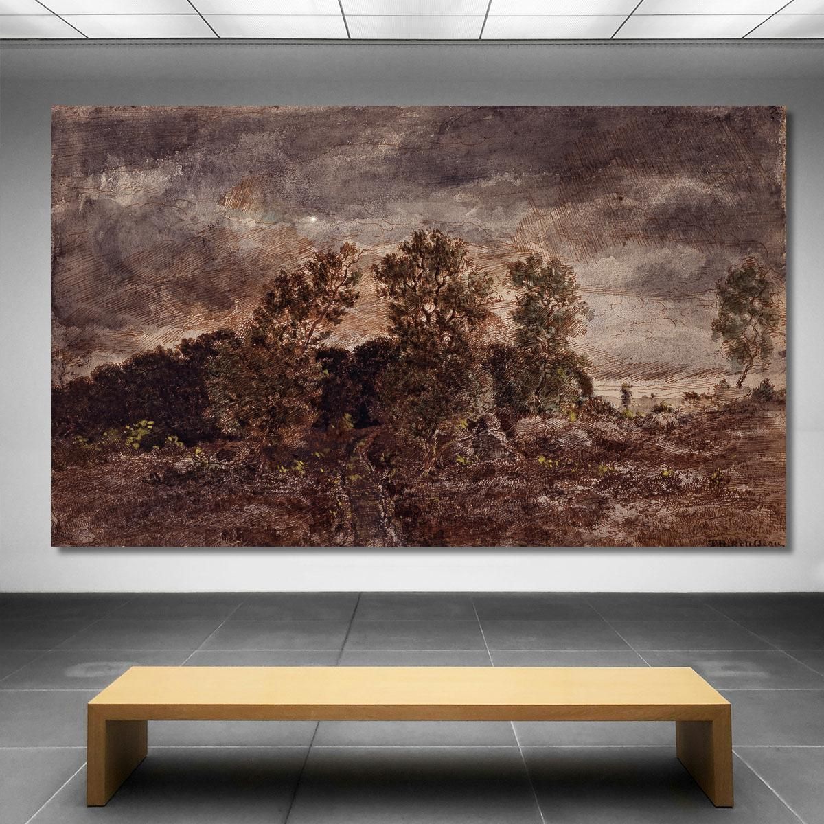 Landscape With Thunderstorms Théodore Rousseau trs21 canvas print 