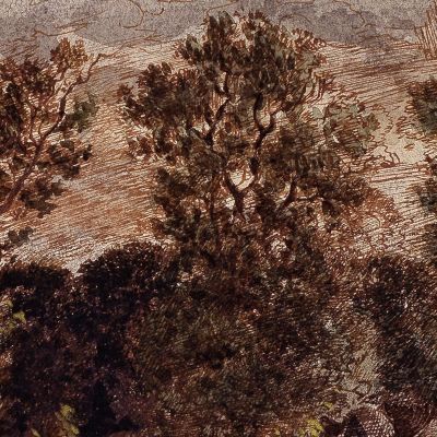 Landscape With Thunderstorms Théodore Rousseau trs21 canvas print