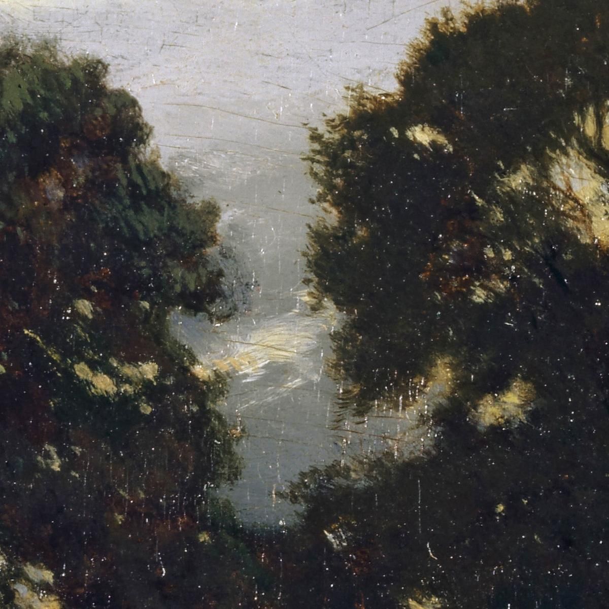 Landscape With Trees Théodore Rousseau trs22 canvas print