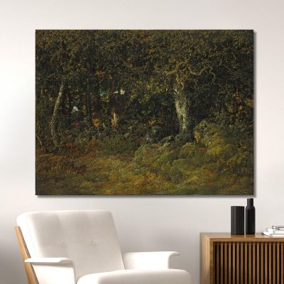 The Rock Oak Théodore Rousseau trs24 canvas print 