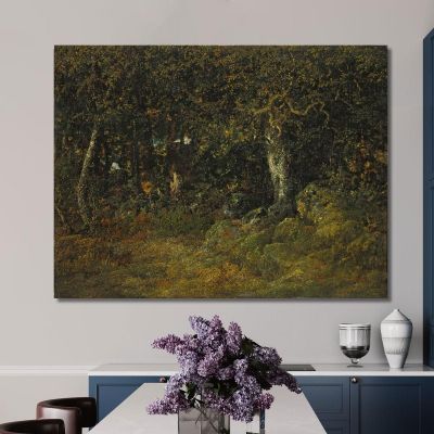 The Rock Oak Théodore Rousseau trs24 canvas print 