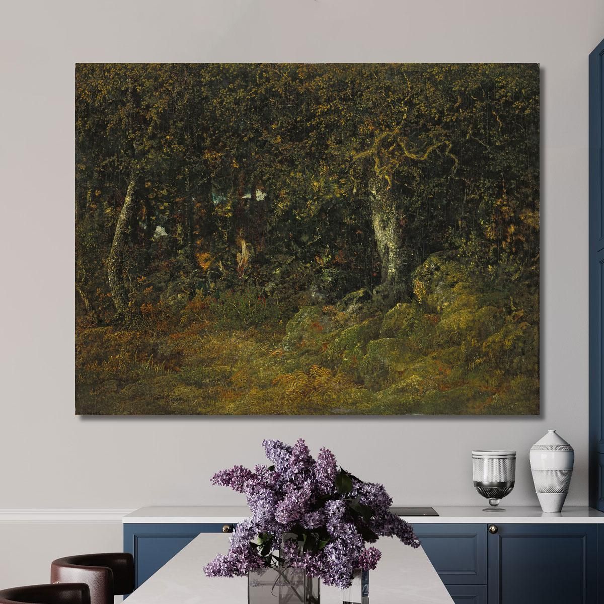 The Rock Oak Théodore Rousseau trs24 canvas print 