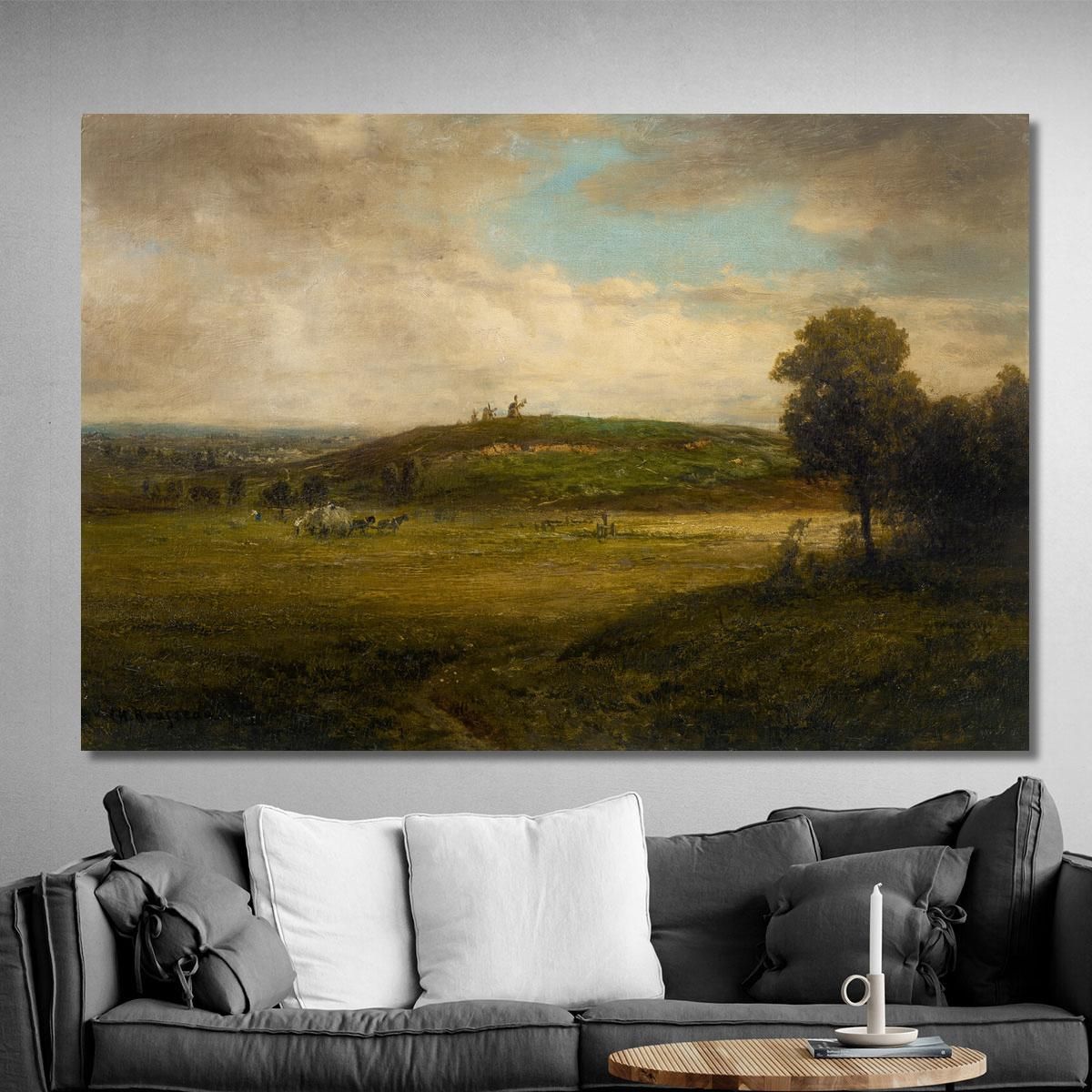 The Mills Of The Butte Montmartre Théodore Rousseau trs25 canvas print 