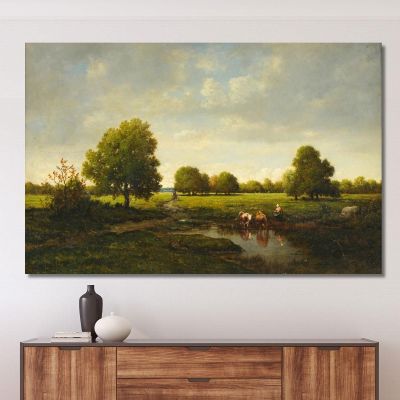 The Trough Théodore Rousseau trs26 canvas print 