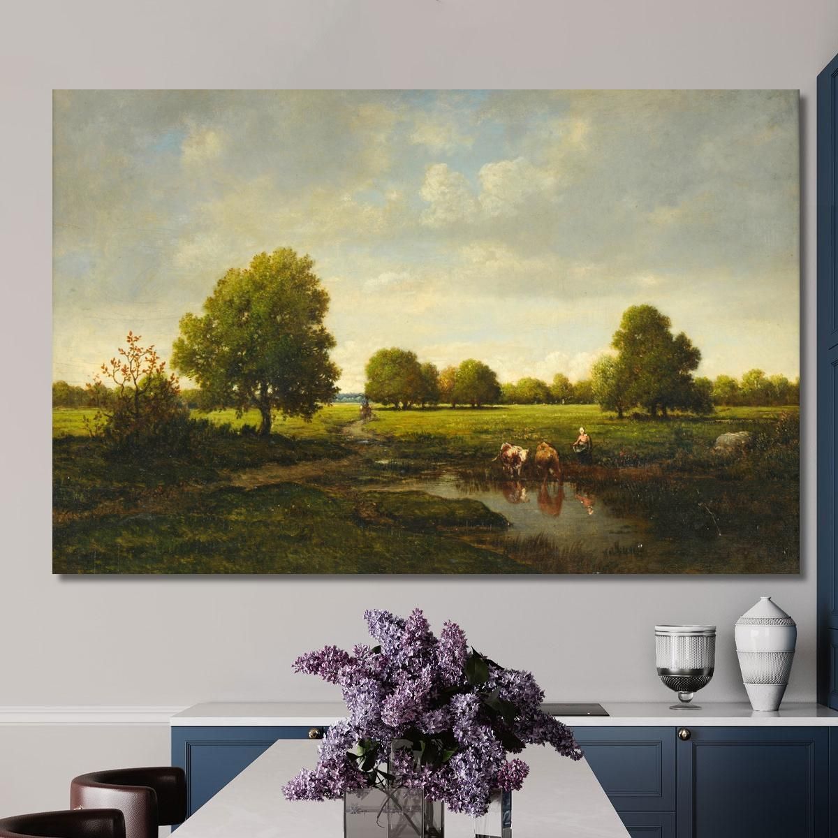The Trough Théodore Rousseau trs26 canvas print 