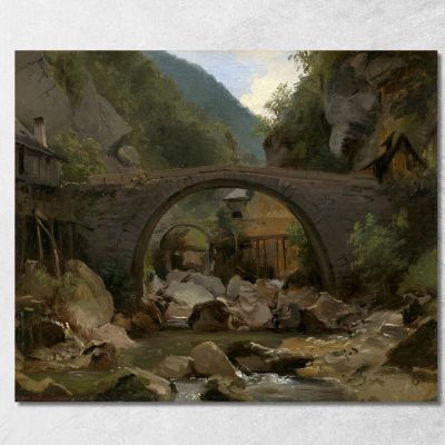 Mountain Stream In The Auvergne Théodore Rousseau trs27 canvas print 