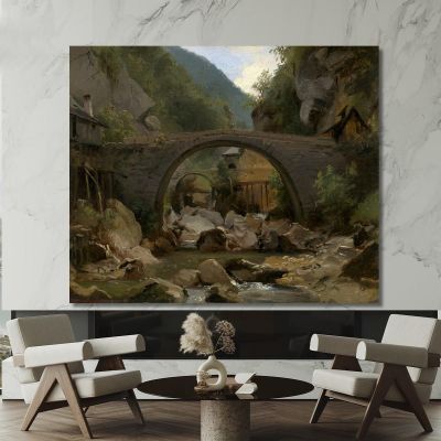 Mountain Stream In The Auvergne Théodore Rousseau trs27 canvas print 