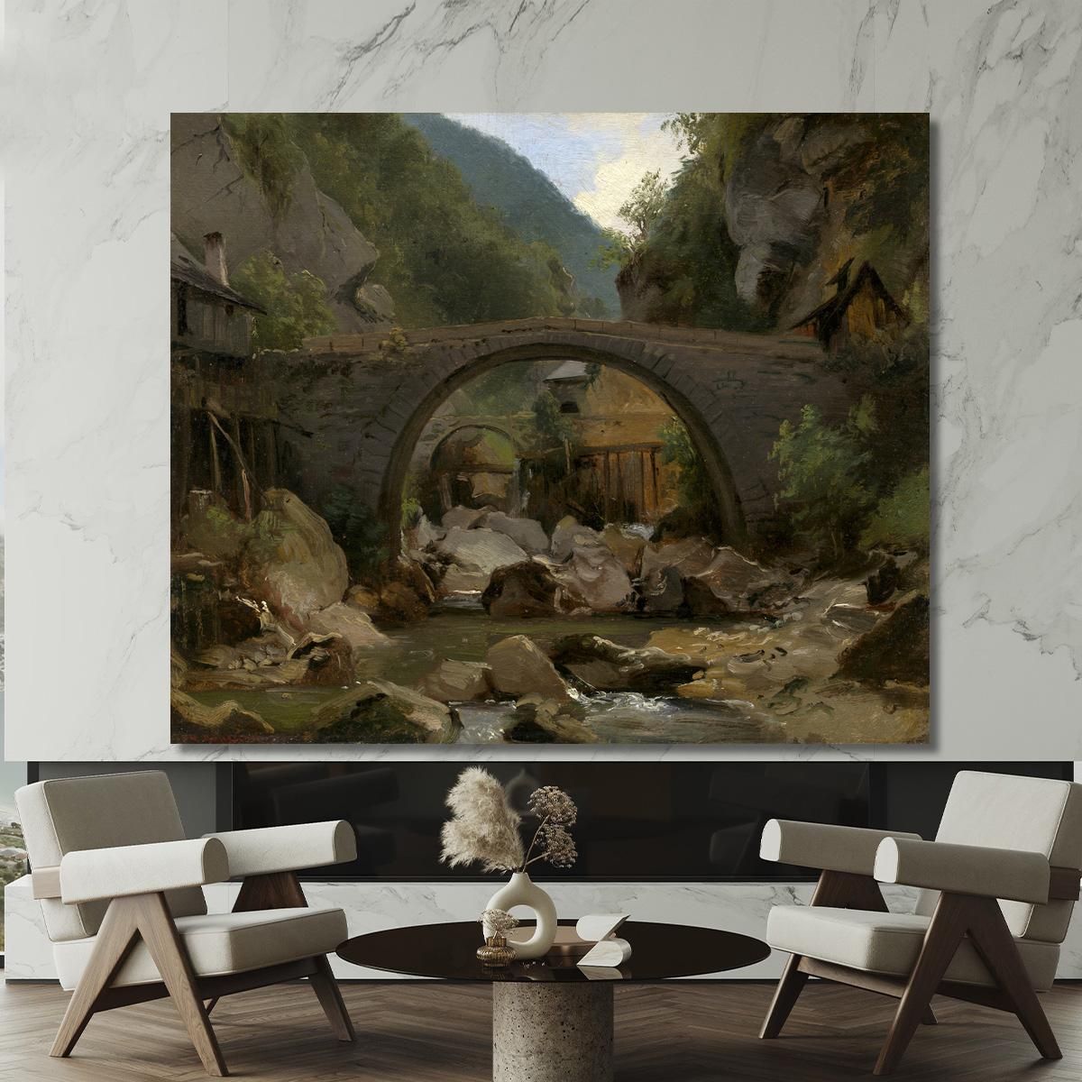 Mountain Stream In The Auvergne Théodore Rousseau trs27 canvas print 