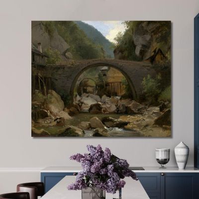 Mountain Stream In The Auvergne Théodore Rousseau trs27 canvas print 