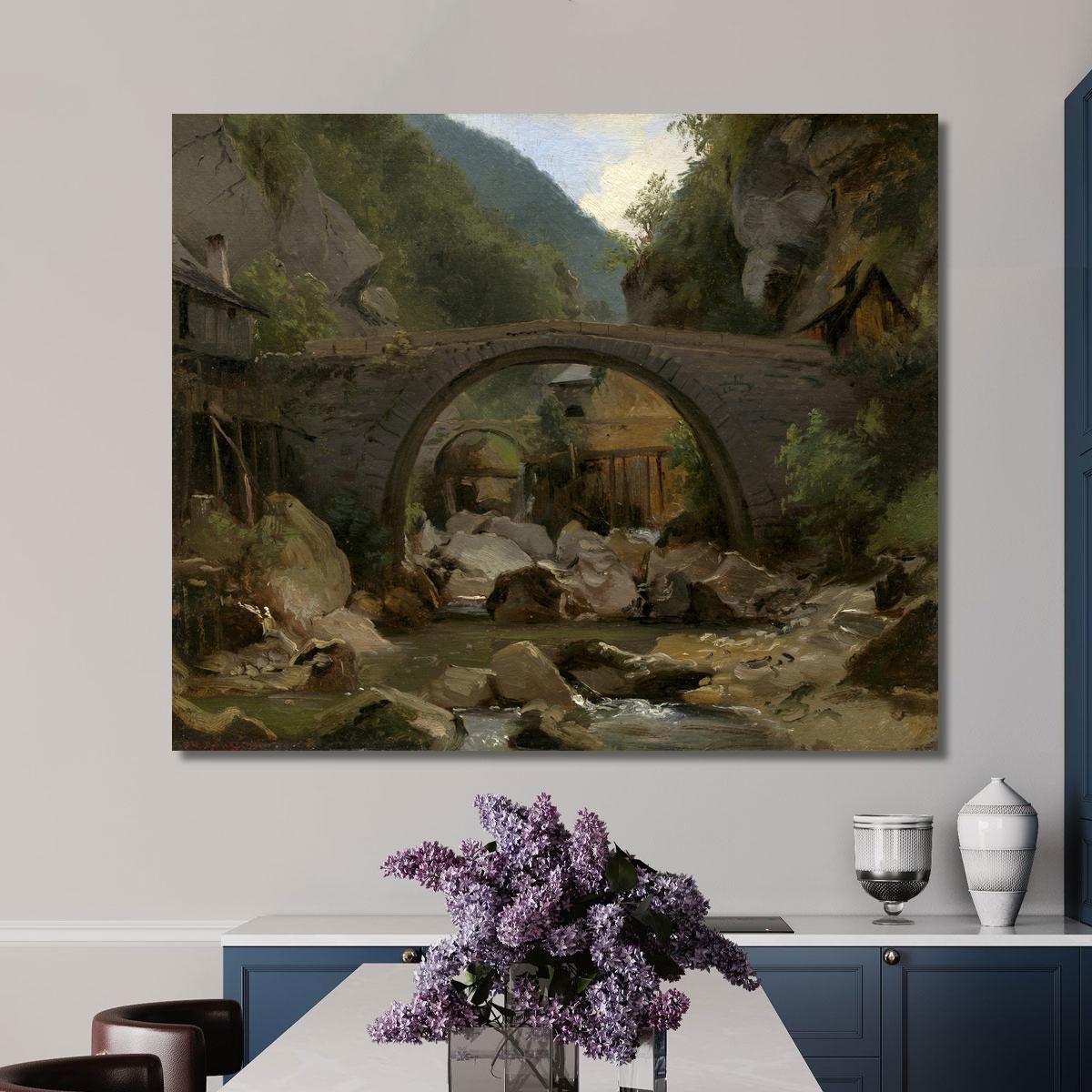 Mountain Stream In The Auvergne Théodore Rousseau trs27 canvas print 