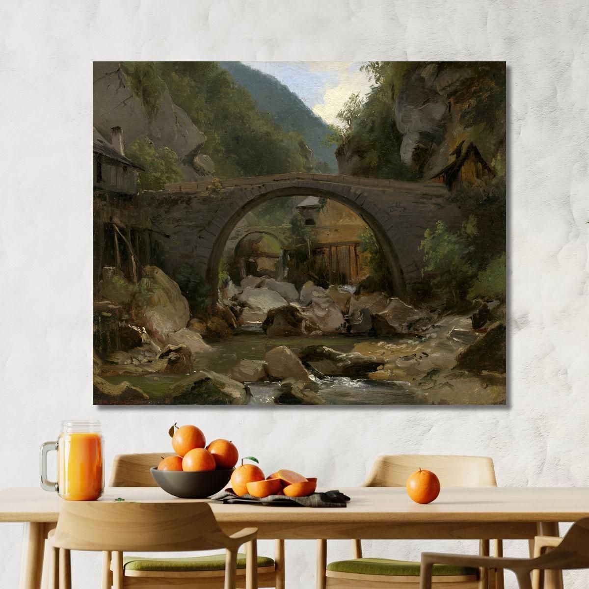 Mountain Stream In The Auvergne Théodore Rousseau trs27 canvas print 