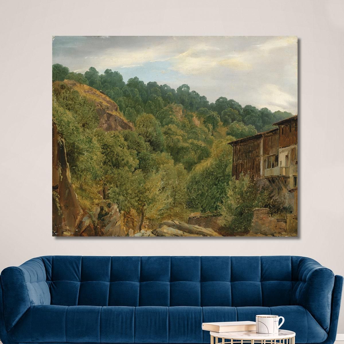 Auvergne Landscape 2 Théodore Rousseau trs28 canvas print 