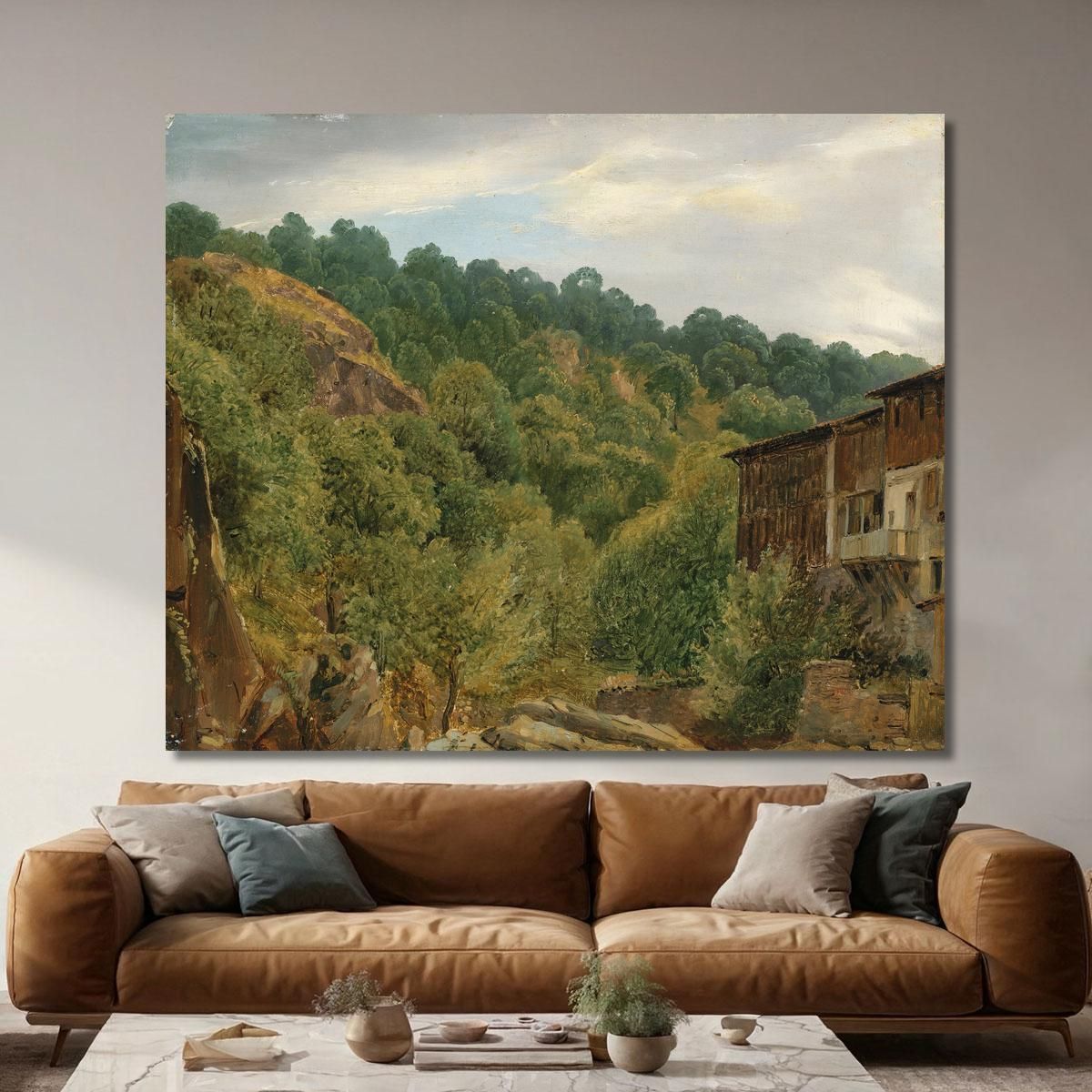 Auvergne Landscape 2 Théodore Rousseau trs28 canvas print 