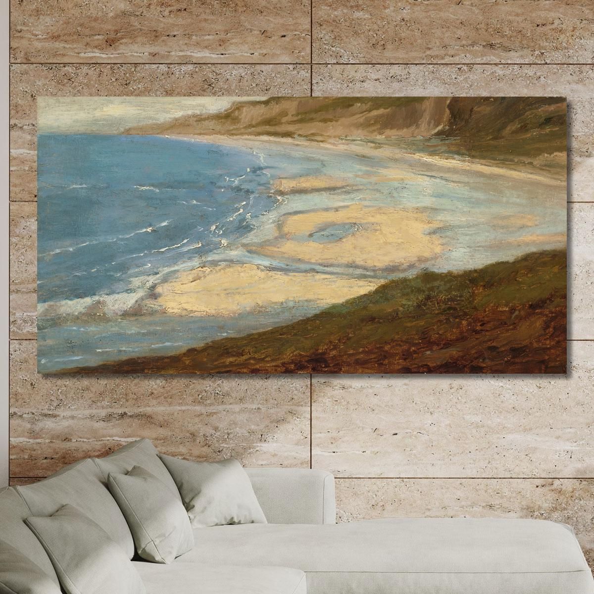 Beach Near Mont-Saint-Michel Théodore Rousseau trs30 canvas print 