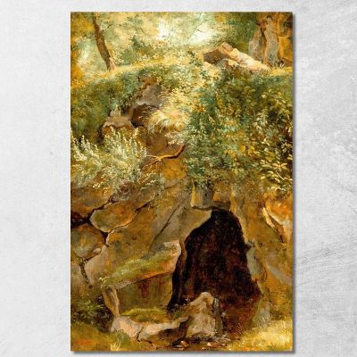 The Cave Théodore Rousseau trs35 canvas print 