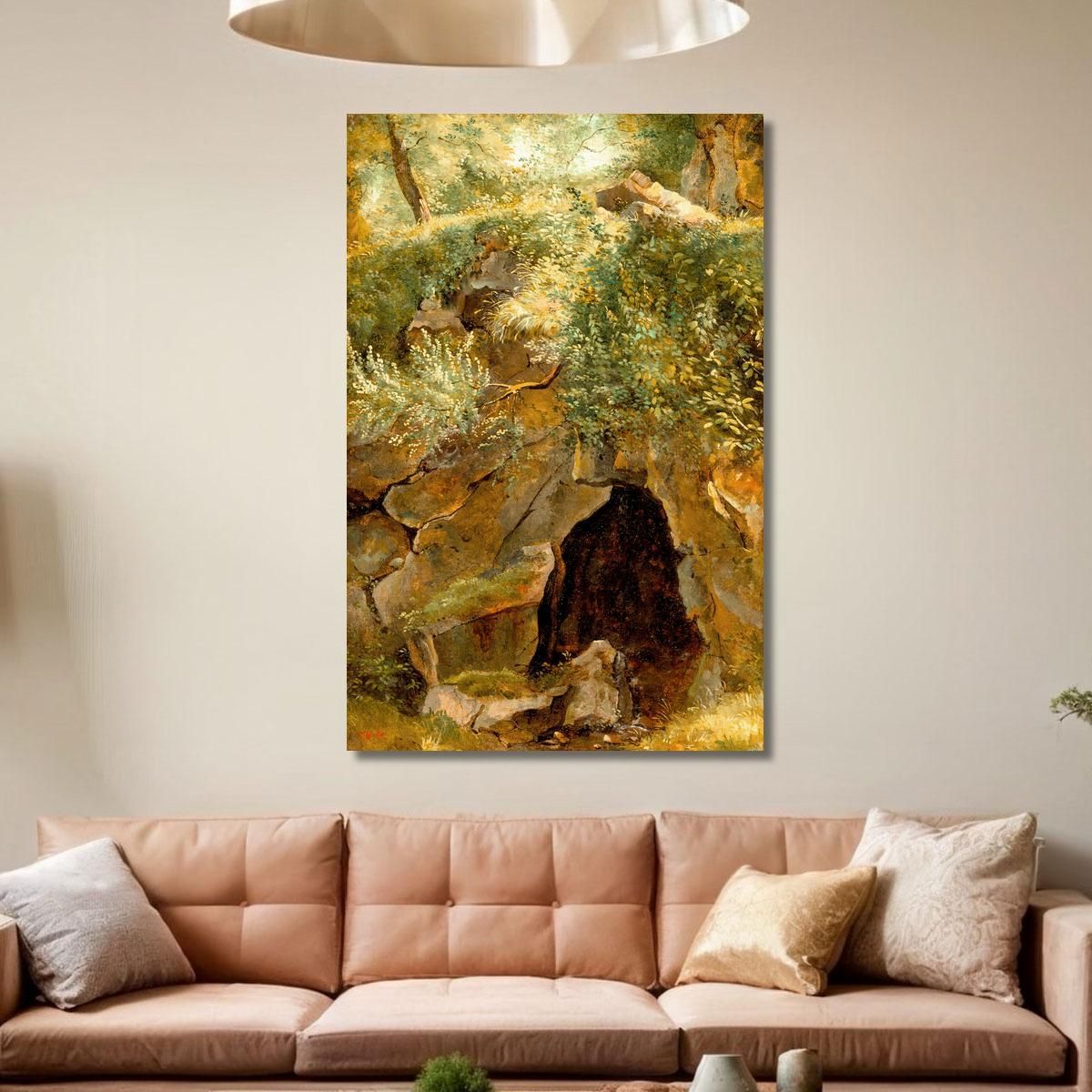 The Cave Théodore Rousseau trs35 canvas print 