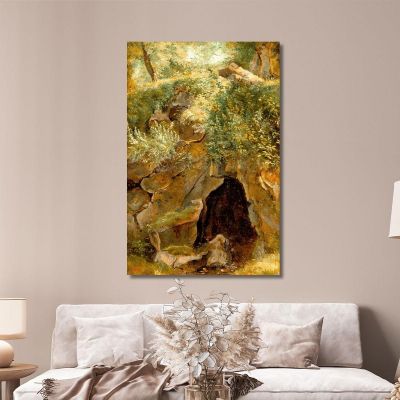 The Cave Théodore Rousseau trs35 canvas print 