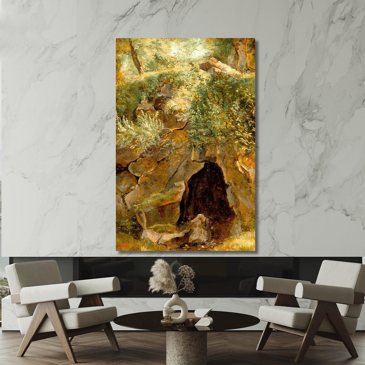The Cave Théodore Rousseau trs35 canvas print 