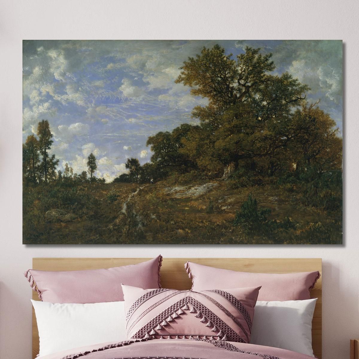The Edge Of The Woods At Monts-Girard Fontainebleau Forest Théodore Rousseau trs36 canvas print 