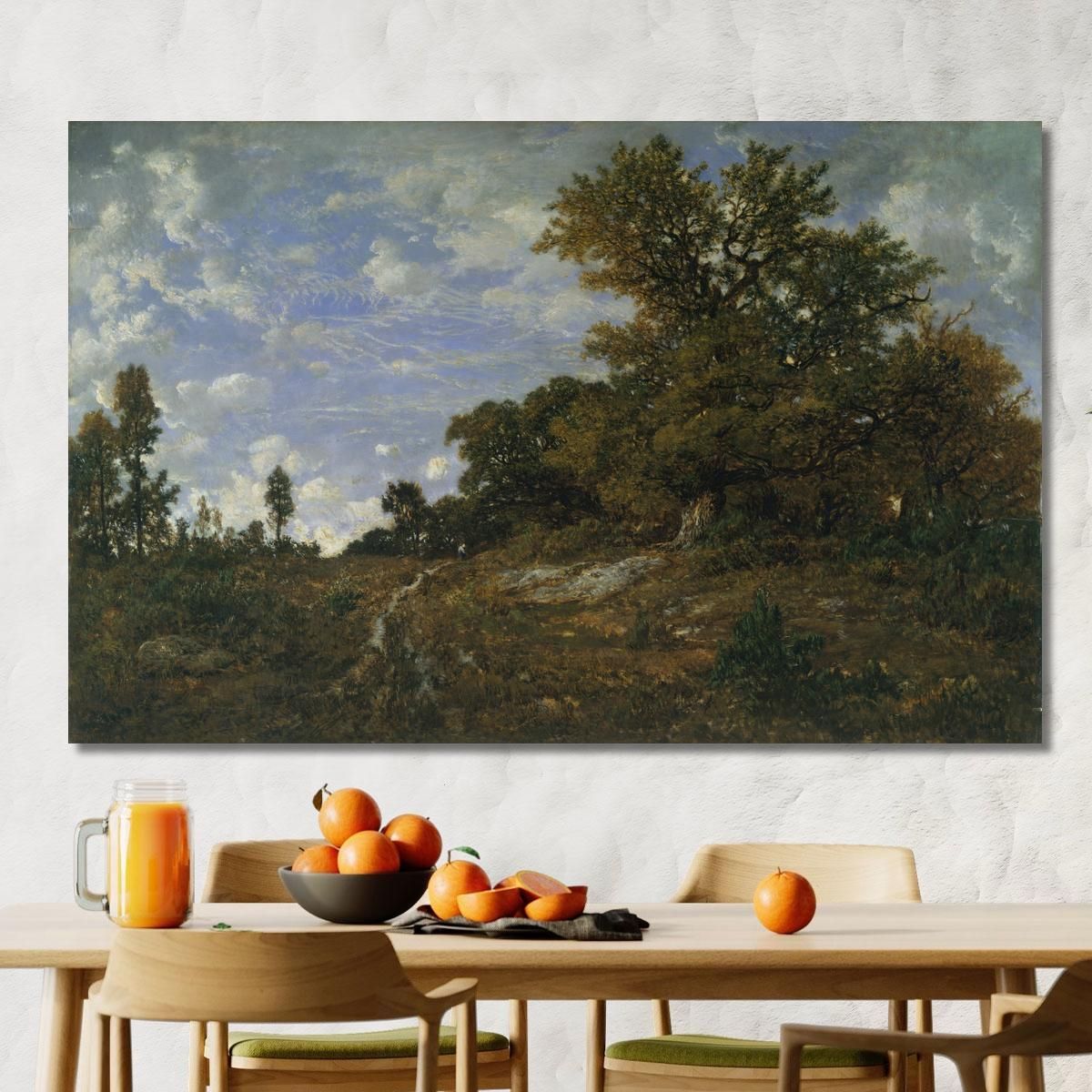 The Edge Of The Woods At Monts-Girard Fontainebleau Forest Théodore Rousseau trs36 canvas print 
