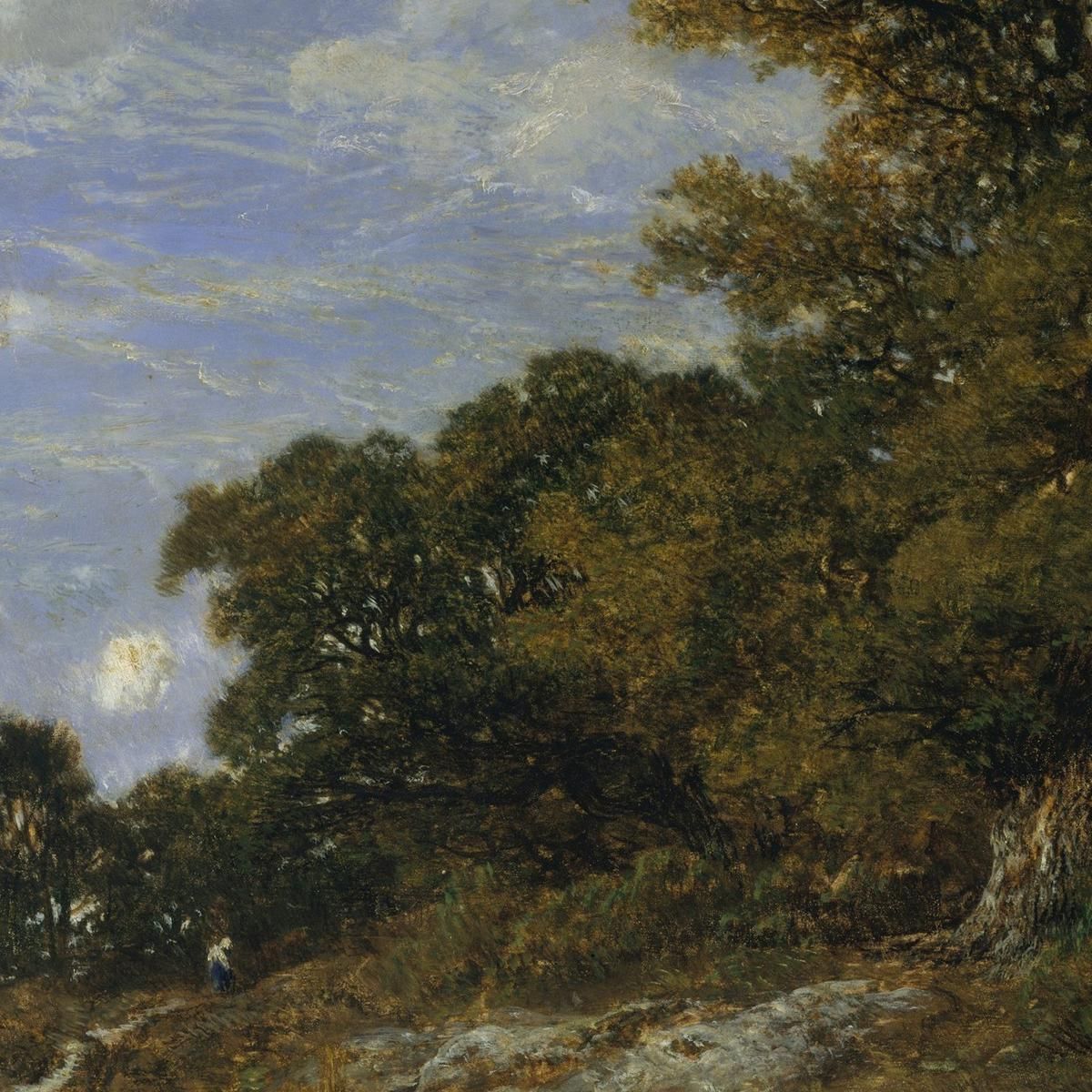 The Edge Of The Woods At Monts-Girard Fontainebleau Forest Théodore Rousseau trs36 canvas print