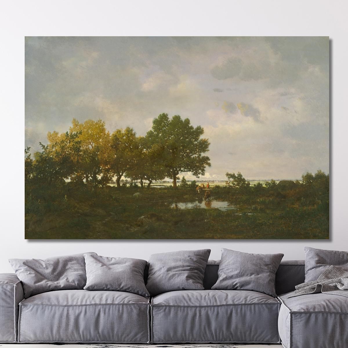 The Pond La Mare Théodore Rousseau trs41 canvas print 