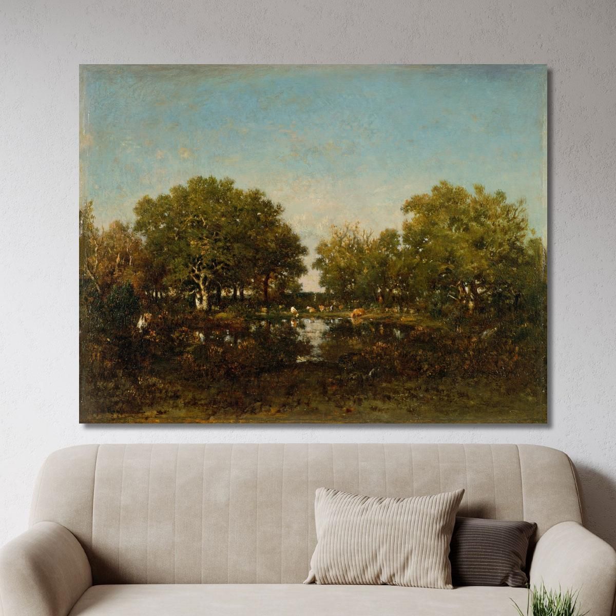 The Pool Memory Of The Forest Of Chambord Théodore Rousseau trs42 canvas print 