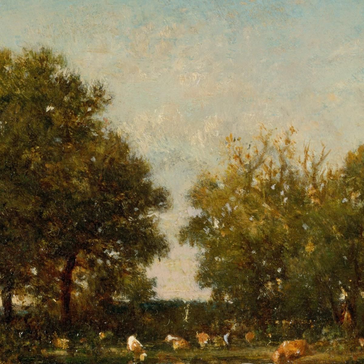 The Pool Memory Of The Forest Of Chambord Théodore Rousseau trs42 canvas print