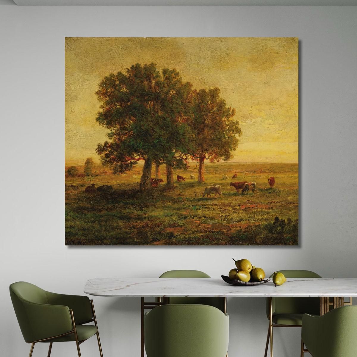 Cows Under A Group Of Oaks Apremont Théodore Rousseau trs44 canvas print 