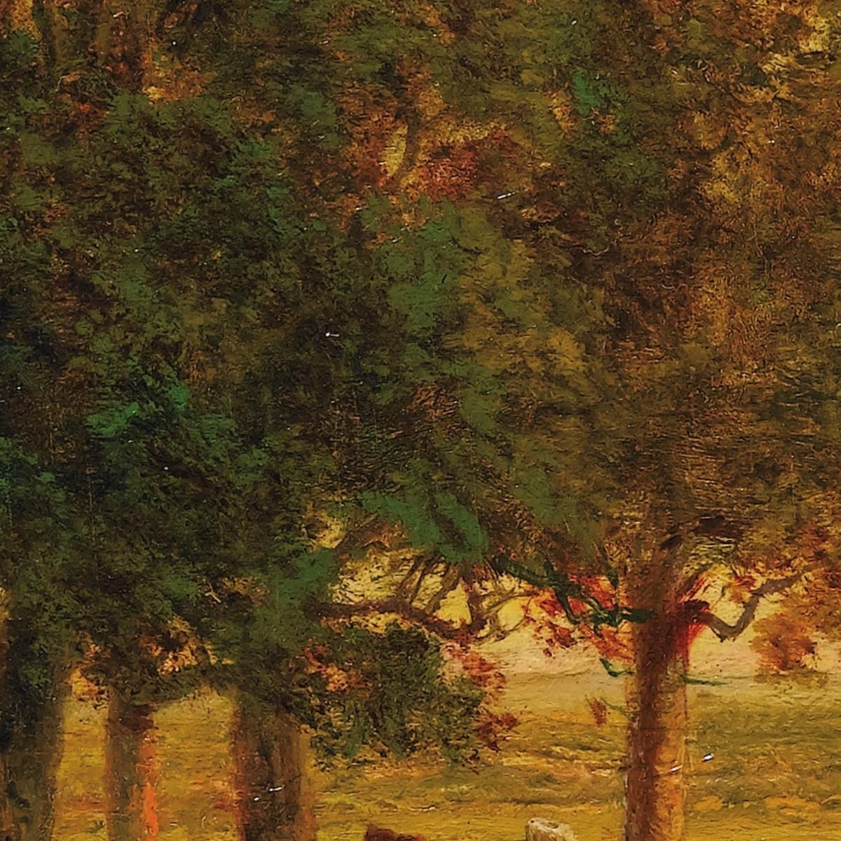 Cows Under A Group Of Oaks Apremont Théodore Rousseau trs44 canvas print