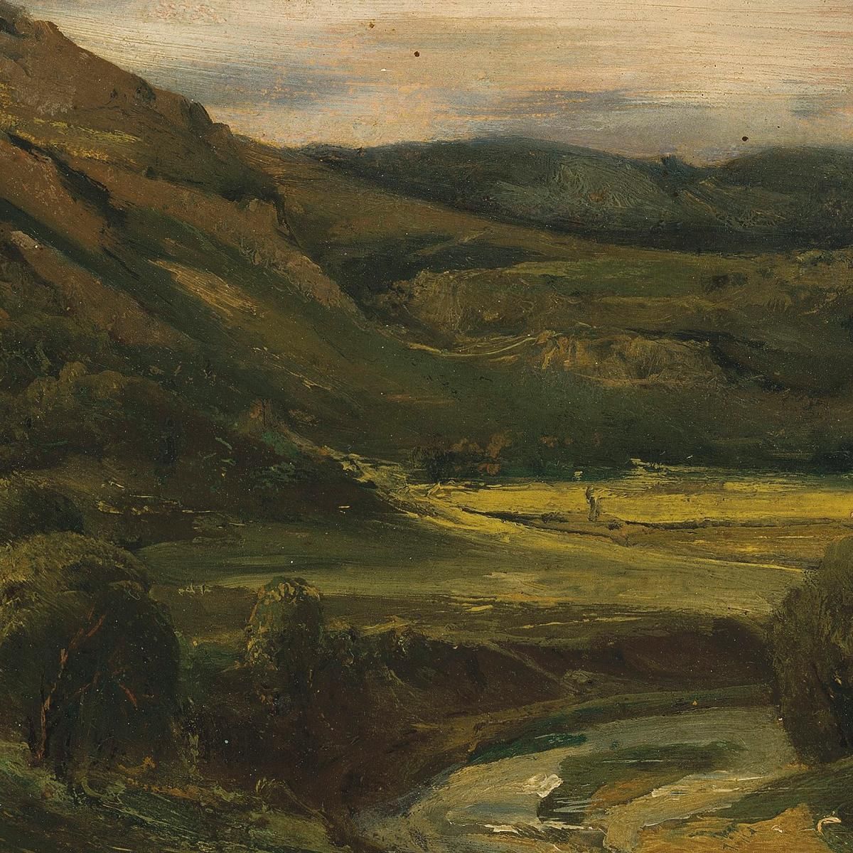 Valley And Mountains Of Auvergne Théodore Rousseau trs46 canvas print