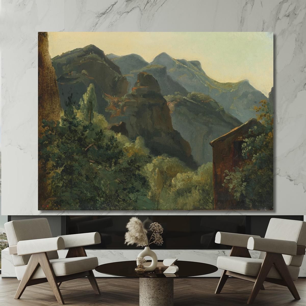 Slope Of The Saint-Vincent Valley Auvergne Théodore Rousseau trs47 canvas print 