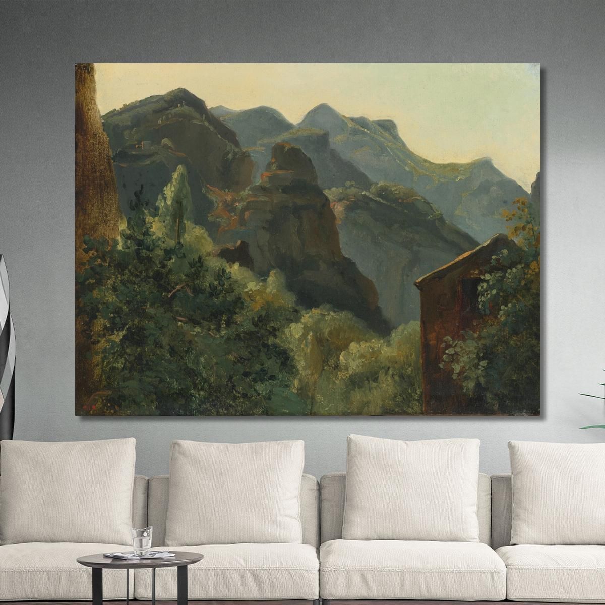 Slope Of The Saint-Vincent Valley Auvergne Théodore Rousseau trs47 canvas print 