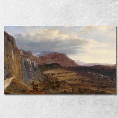 View Of Saleve Near Geneva Théodore Rousseau trs48 canvas print 