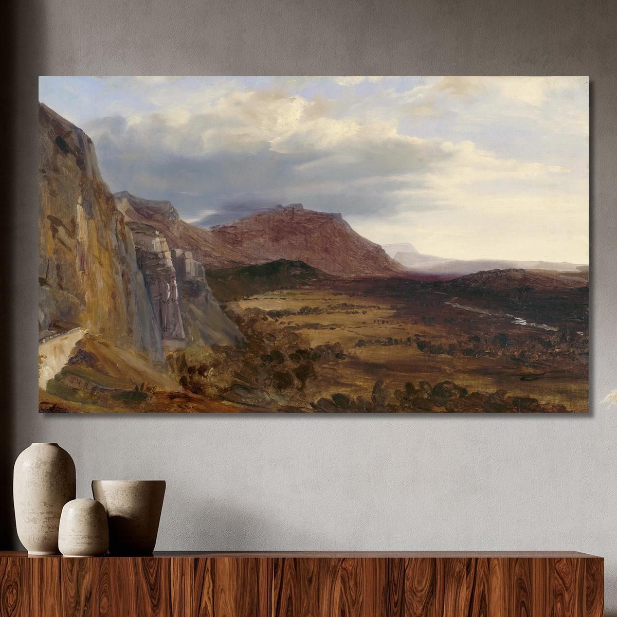 View Of Saleve Near Geneva Théodore Rousseau trs48 canvas print 