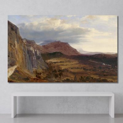 View Of Saleve Near Geneva Théodore Rousseau trs48 canvas print 