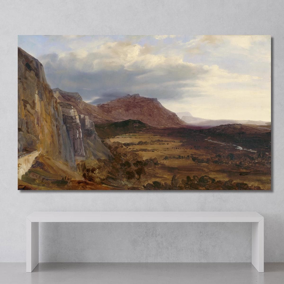 View Of Saleve Near Geneva Théodore Rousseau trs48 canvas print 