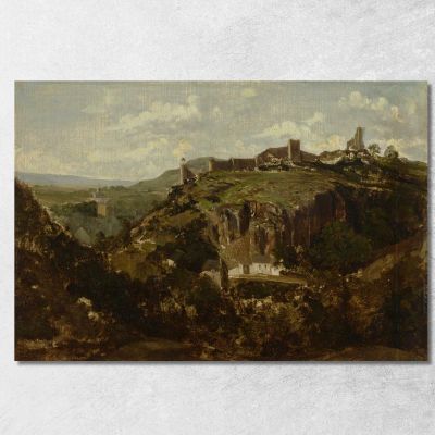 Village Of Auvergne Théodore Rousseau trs49 canvas print 