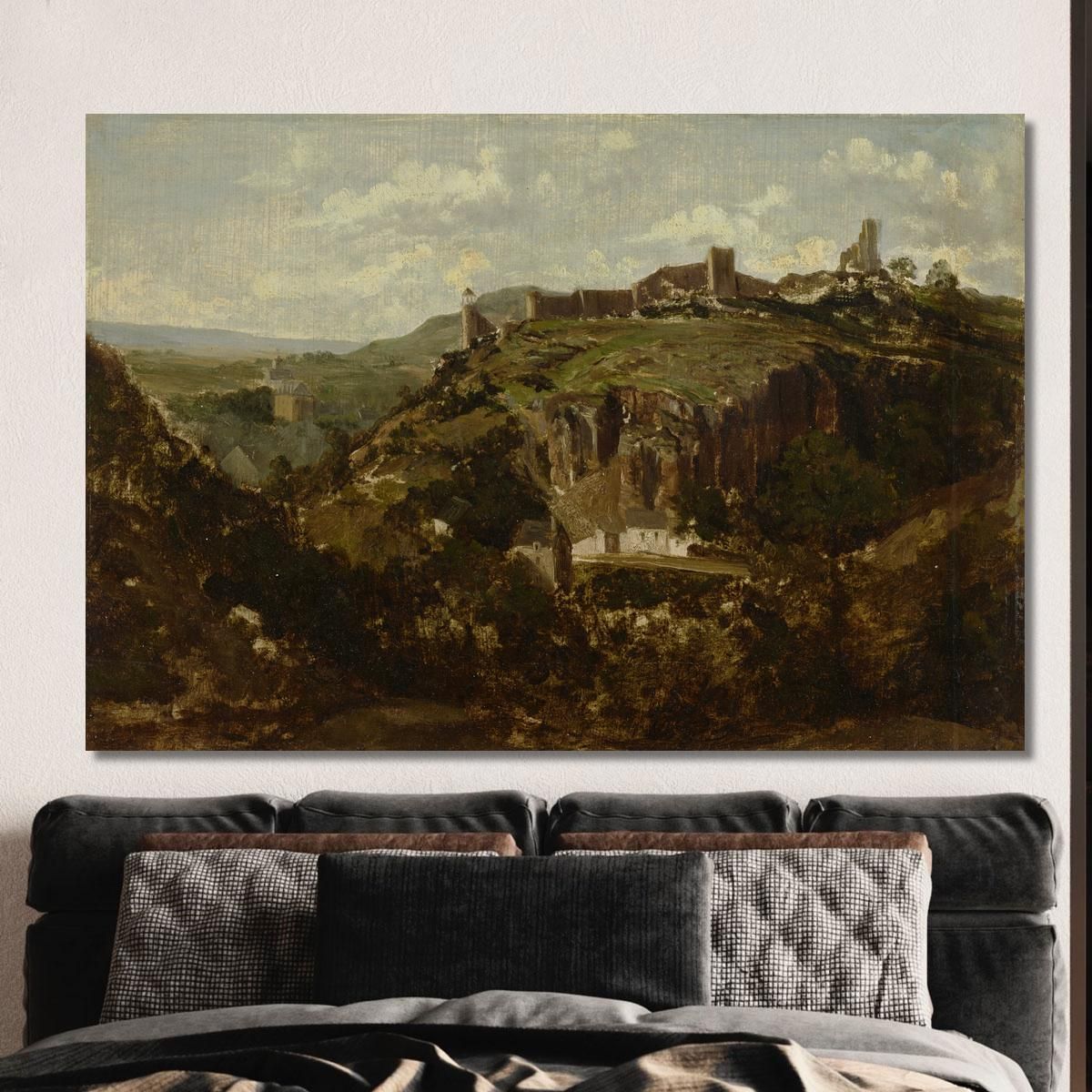 Village Of Auvergne Théodore Rousseau trs49 canvas print 