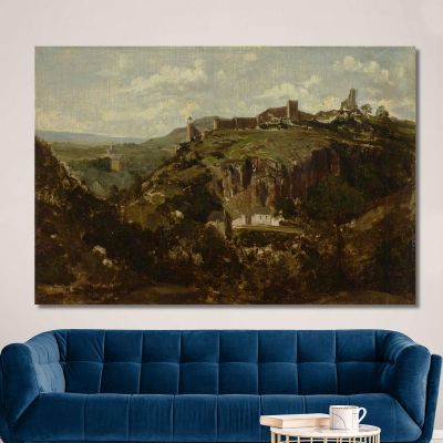 Village Of Auvergne Théodore Rousseau trs49 canvas print 