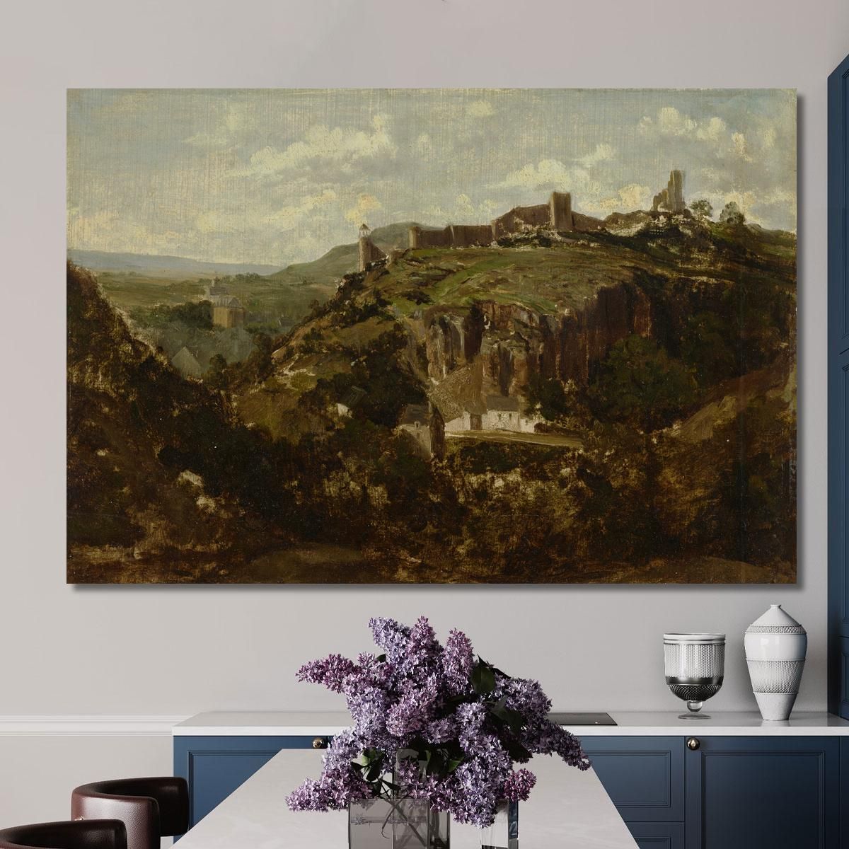 Village Of Auvergne Théodore Rousseau trs49 canvas print 
