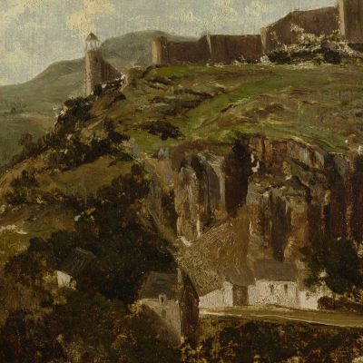 Village Of Auvergne Théodore Rousseau trs49 canvas print