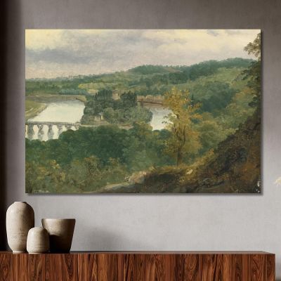 View Of Billancourt And Bas Meudon Théodore Rousseau trs50 canvas print 