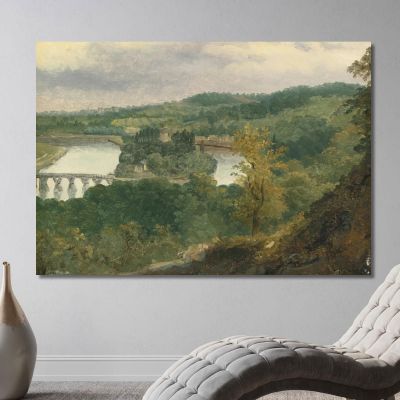View Of Billancourt And Bas Meudon Théodore Rousseau trs50 canvas print 