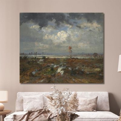 View Of The Hills Of Montmartre Théodore Rousseau trs51 canvas print 