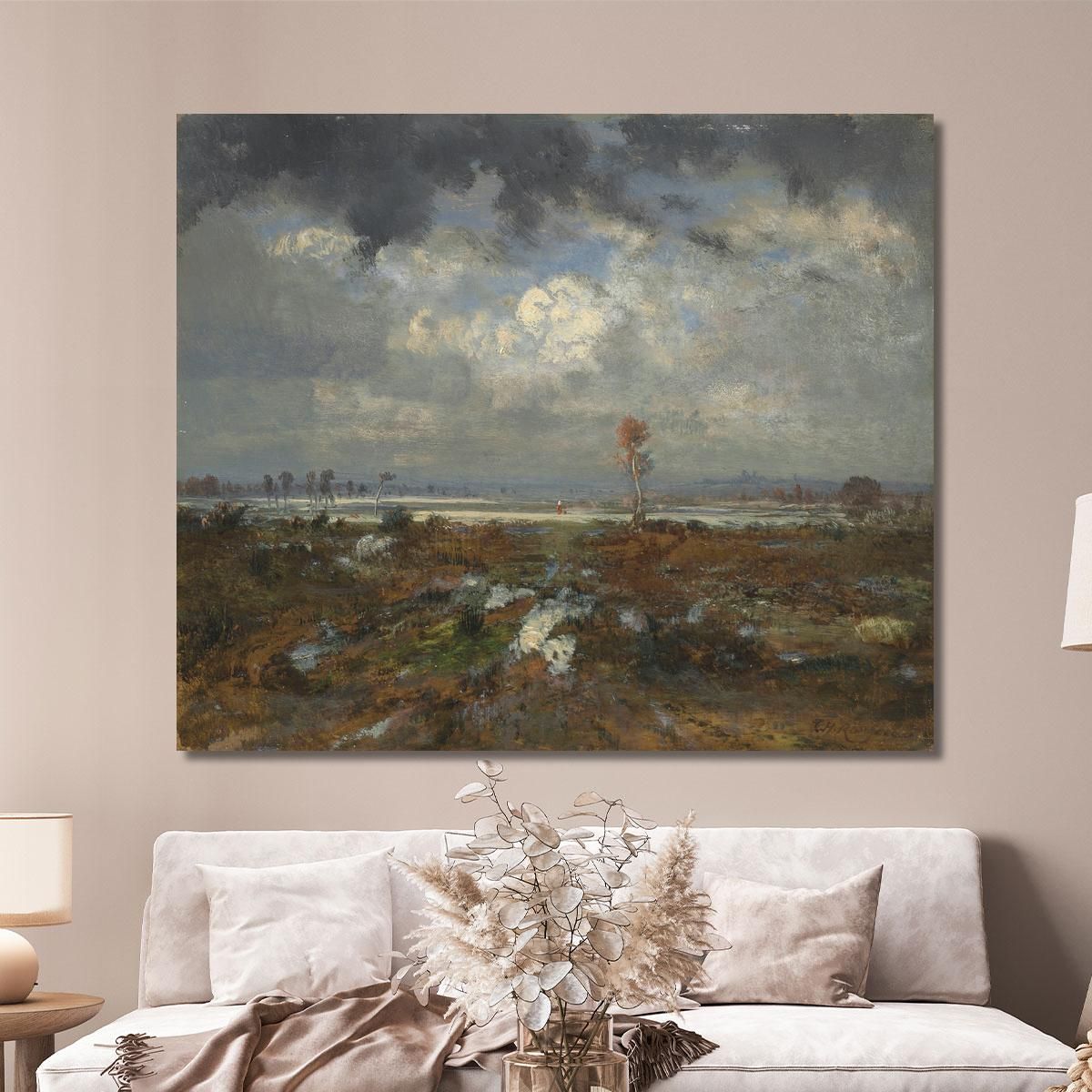 View Of The Hills Of Montmartre Théodore Rousseau trs51 canvas print 